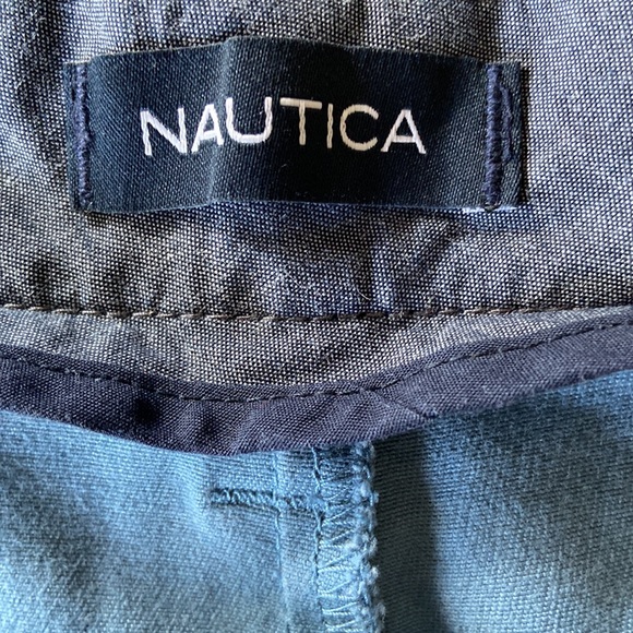 Nautica Men's Blue Cobalt Flat Front Shorts Size: 42W - Picture 6 of 10